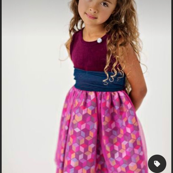 Matilda Jane Paint By Numbers color block girls dress - Picture 2 of 10